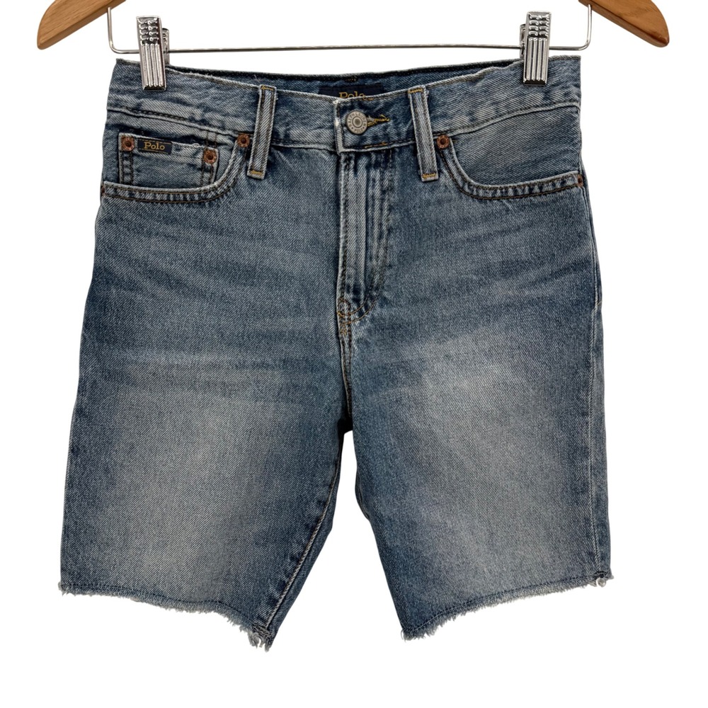 Polo Ralph‎ Lauren Sullivan Slim Fit Denim Shorts Adjustable Waist Size 12